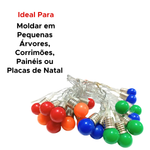 Pisca Pisca Bolas Coloridas Decoração De Natal 20 Leds Decorativo Natalino