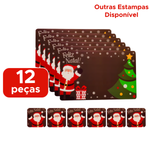 Kit Jogo Americano De Natal Com 12 Peças Jogo De Jantar Mesa Posta Natalina