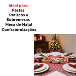 Petisqueira Tripla Decoração De Natal Mesa Posta bandeja Retangular Com 3 Divisoria