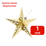 Enfeite Estrela 3d Vazada De Natal Decoração Natalina Para Pendura 80x80cm