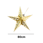 Enfeite Estrela 3d Vazada De Natal Decoração Natalina Para Pendura 80x80cm