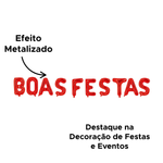 Balão Boas Festas Decoração De Natal Enfeite Metalizado Vermelho