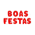 Balão Boas Festas Decoração De Natal Enfeite Metalizado Vermelho