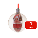 Bola Estrela Com Foto Para Pendura Bolas De Natal Enfeite Natalina 7cm