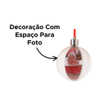 Bola Estrela Com Foto Para Pendura Bolas De Natal Enfeite Natalina 7cm