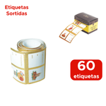 Rolo Com 60 Etiquetas Gift Adesivas Meio Etiqueta Presente Natal Festas Aniversarios