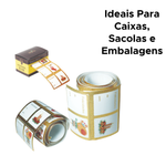 Rolo Com 60 Etiquetas Gift Adesivas Meio Etiqueta Presente Natal Festas Aniversarios