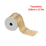 Fita Decorativa Glitter Estilos Diversos Para o Natal Aniversario 2,7m