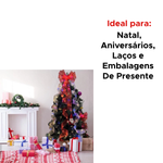 Fita Decorativa Glitter Estilos Diversos Para o Natal Aniversario 2,7m
