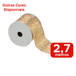 Fita Decorativa Glitter Estilos Diversos Para o Natal Aniversario 2,7m
