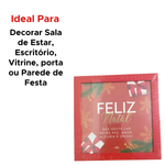 Quadro De Natal Decoração Natalina Presente Lembrancinha Enfeite De Natal 23cm
