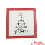Quadro De Natal Decoração Natalina Presente Lembrancinha Enfeite De Natal 23cm