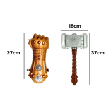 Kit 1 Martelo Do Thor + 1 Luva Brinquedo Infantil Fantasia Para Festas Vingadores