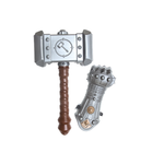 Kit 1 Martelo Do Thor + 1 Luva Brinquedo Infantil Fantasia Para Festas Vingadores