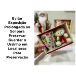 Kit Caneca Ceramica 300 ml Com Ursinho De Pelúcia Para Presente Fofo Natal