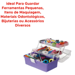 Maleta Organizadora Multiuso Mega Box 34x20 Odontológica, Ferramentas, Maquiagem