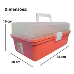 Maleta Organizadora Multiuso Mega Box 34x20 Odontológica, Ferramentas, Maquiagem