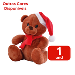 Urso De Pelucia Ursinho Decoração Natal Enfeite Natalinho