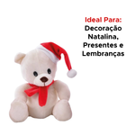 Urso De Pelucia Ursinho Decoração Natal Enfeite Natalinho