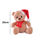Urso De Pelucia Ursinho Decoração Natal Enfeite Natalinho