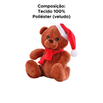 Urso De Pelucia Ursinho Decoração Natal Enfeite Natalinho