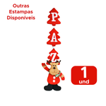 Enfeite De Natal Boneco Ligado Com Frases Natalinas Decoração