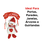 Enfeite De Pendurar Boneco Com Placa Feliz Natal Pendente