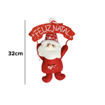 Enfeite De Pendurar Boneco Com Placa Feliz Natal Pendente