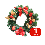 Guirlanda Natalina Porta Natal Decorada Enfeite Natal 30cm