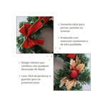 Guirlanda Natalina Porta Natal Decorada Enfeite Natal 30cm