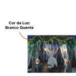 Enfeite De Natal Fio Cobre Folhagem Led Decorativo 2m Branco Quente Decoração Pisca Pisca