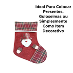 Bota Natalina Grande Meia De Natal Para Decoração De Casa E Árvore