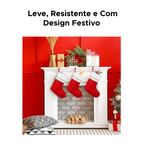 Bota Natalina Grande Meia De Natal Para Decoração De Casa E Árvore