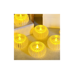 Castiçal Oval Enfeite Decorativo De Natal Vela Led Eletronica 5,5cm Decoração
