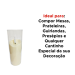 Vela Led Home Style Decoração De Natal Branco Quente Enfeite