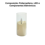 Vela Led Home Style Decoração De Natal Branco Quente Enfeite