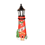Enfeite Natalino Farol Casa Listrada Decoração De Natal Natalina