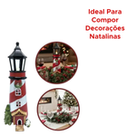 Enfeite Natalino Farol Casa Listrada Decoração De Natal Natalina