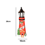 Enfeite Natalino Farol Casa Listrada Decoração De Natal Natalina