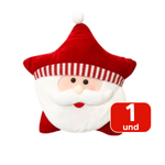 Almofada Estrela Papai Noel Enfeite De Natal Decoração 40cmx38cm