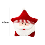 Almofada Estrela Papai Noel Enfeite De Natal Decoração 40cmx38cm