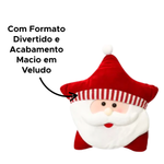 Almofada Estrela Papai Noel Enfeite De Natal Decoração 40cmx38cm