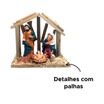 Presepio Buyine Casa Decoração De Natal De Maderia 20cm Enfeite Decorativo
