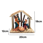 Presepio Buyine Casa Decoração De Natal De Maderia 20cm Enfeite Decorativo