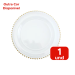 Sousplat Transparente Mesa Posta Decoração De Natal Enfeite Decorativo 33cm