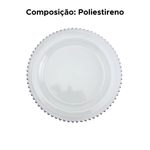 Sousplat Transparente Mesa Posta Decoração De Natal Enfeite Decorativo 33cm