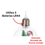Bola De Natal Transparente Aberta Com Decoração E Led Enfeite De Natal 8cm