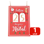 Enfeite De Placa De Madeira Com Contagem Regressiva De Natal Decoração Natalina