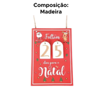 Enfeite De Placa De Madeira Com Contagem Regressiva De Natal Decoração Natalina