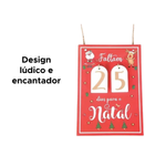 Enfeite De Placa De Madeira Com Contagem Regressiva De Natal Decoração Natalina
